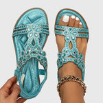 Blessy Embellished Slingback Sandals in Sky Blue, view 28