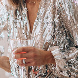 Sierra silver glamour blouse, view 3