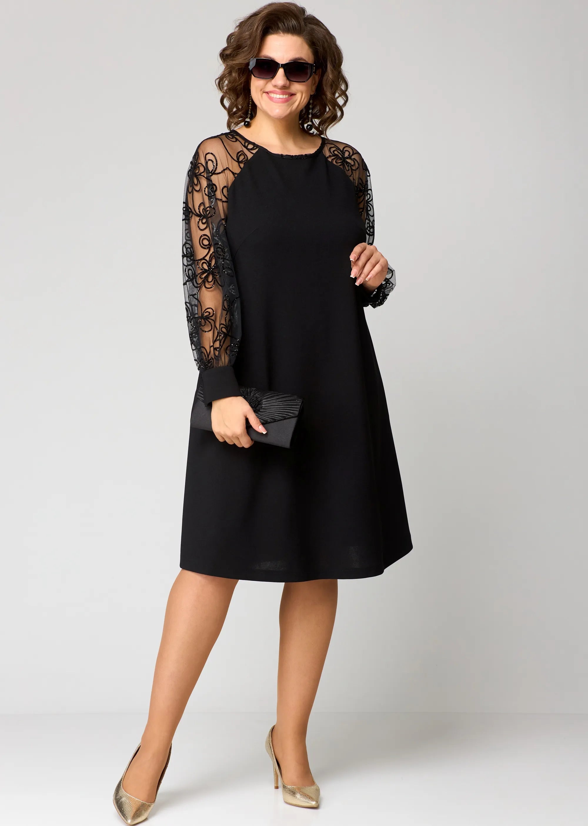 Edyth Elegant Lace Dress, front view
