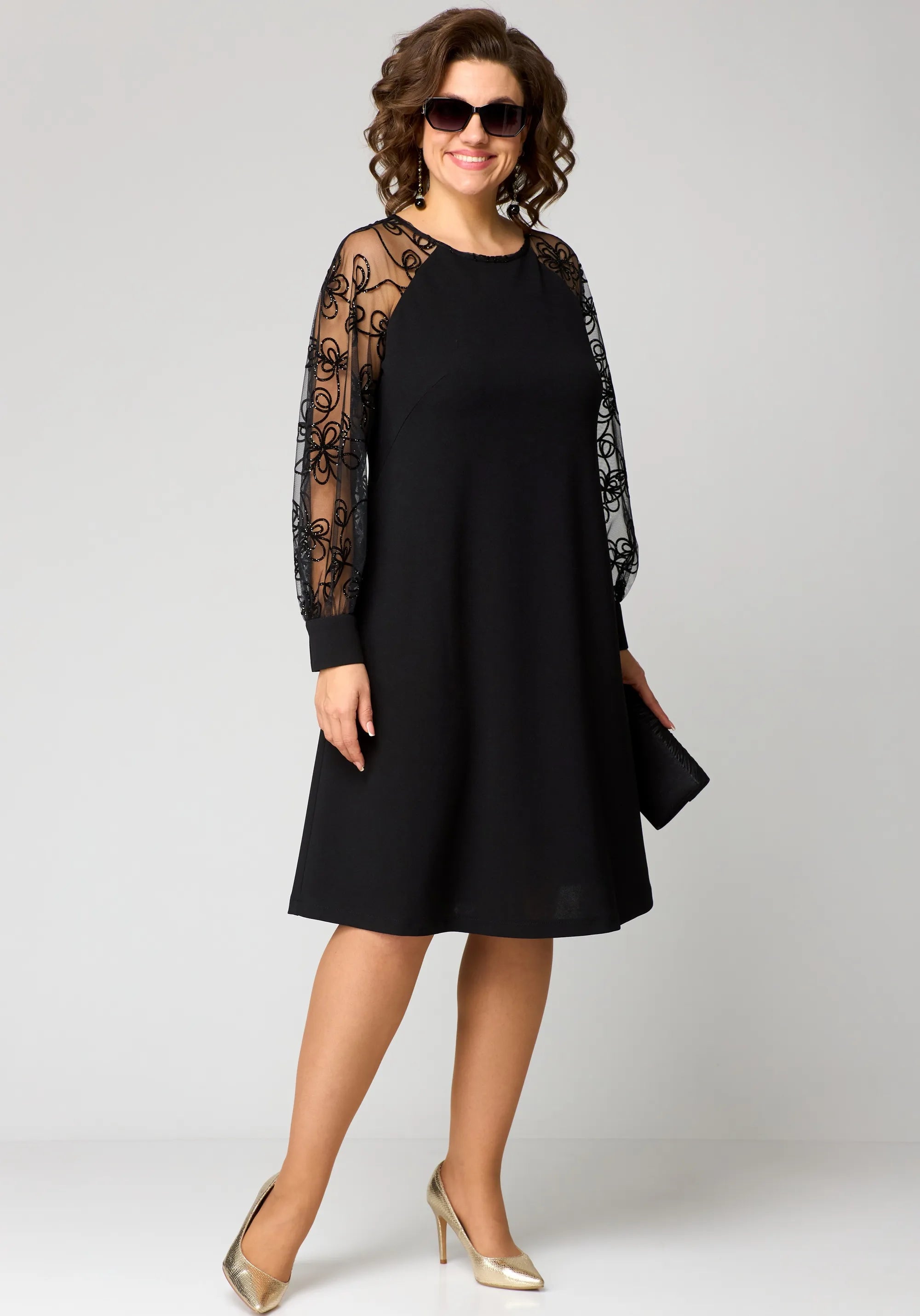 Edyth Elegant Lace Dress, view 9