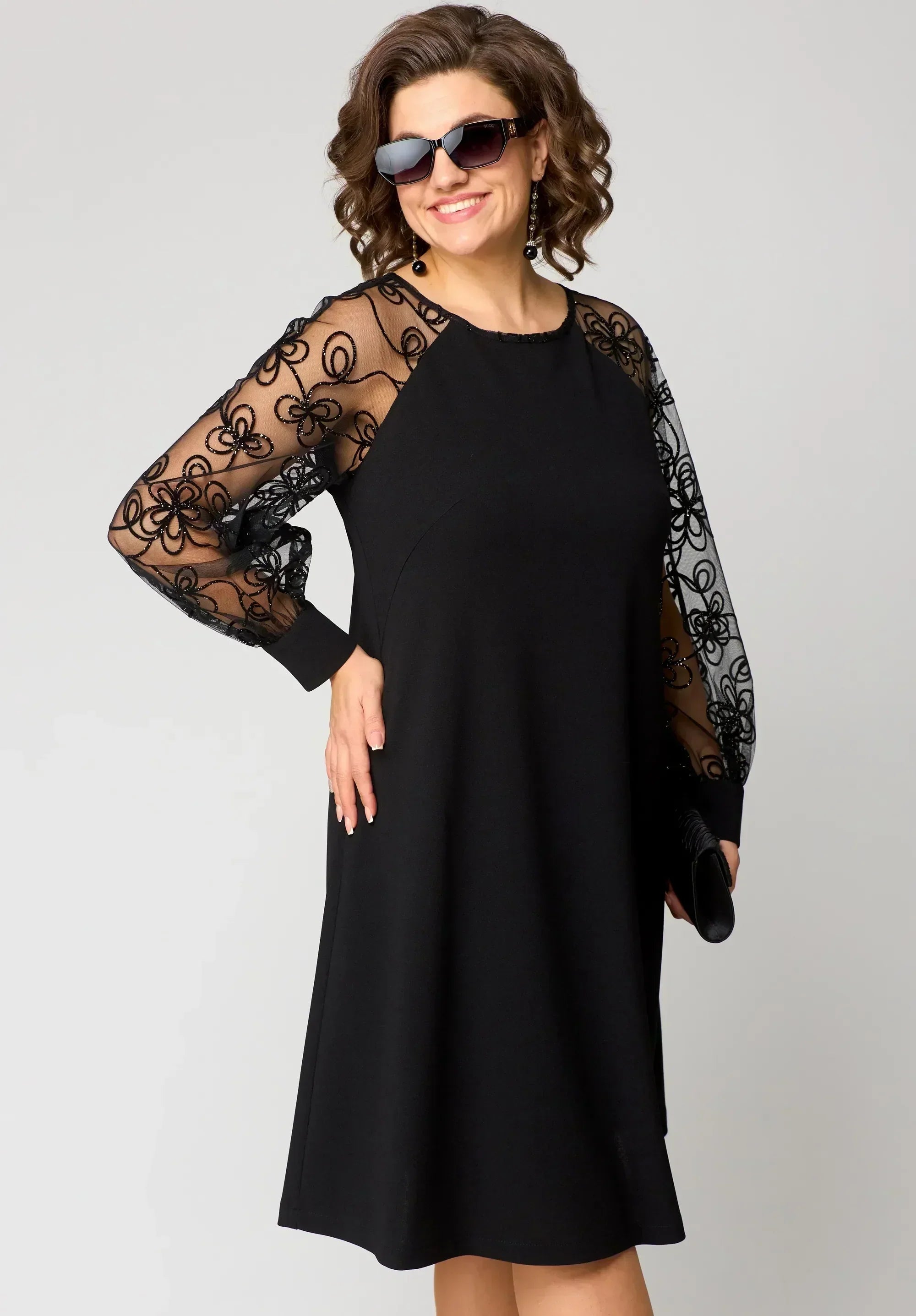 Edyth Elegant Lace Dress, view 8