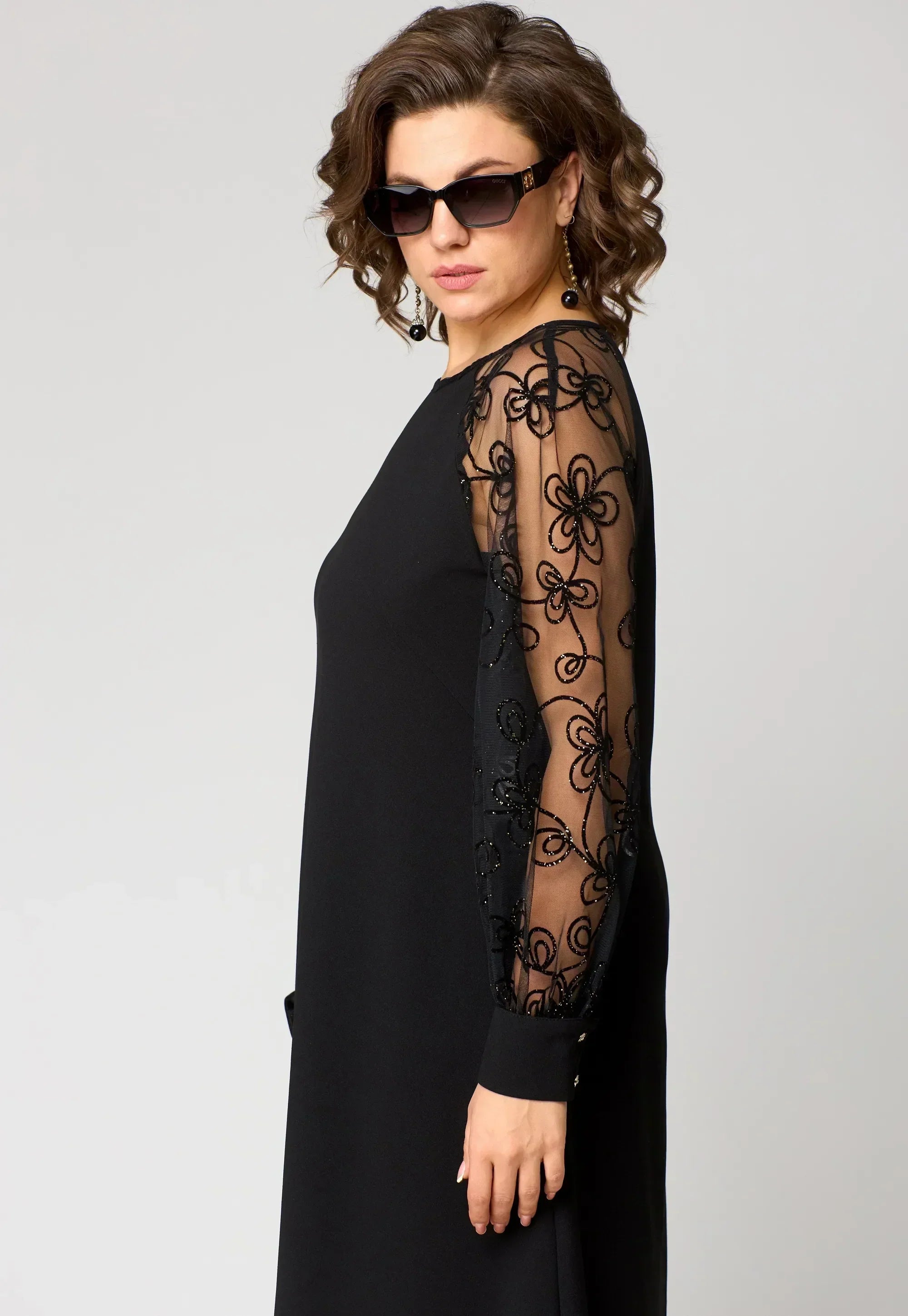 Edyth Elegant Lace Dress, view 4