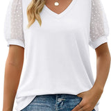 Helena V-neck blouse in White, front view