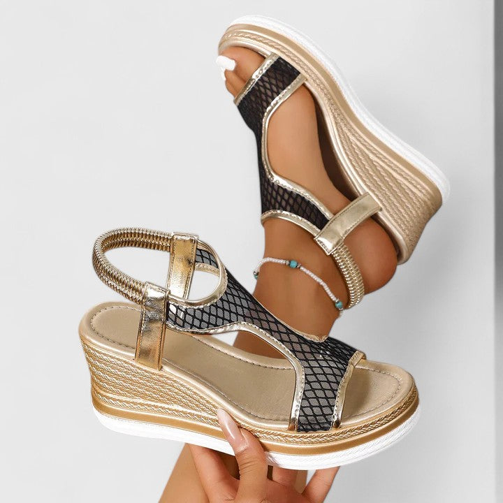 Tatyanna elegant wedge sandals, view 8