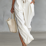 Sports set with stand-up collar top and loose drawstring trousers, view 4