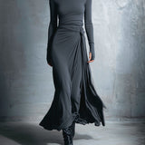 Naiara side knot maxi dress in Grey, view 2