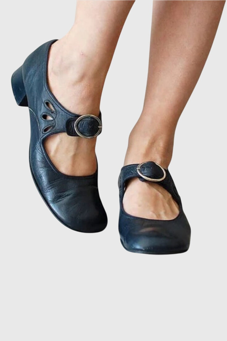 Marilyn orthopaedic Mary Jane shoes in Blue, view 3