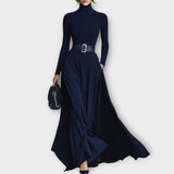 Celina High Neck Belted Dress, view 2