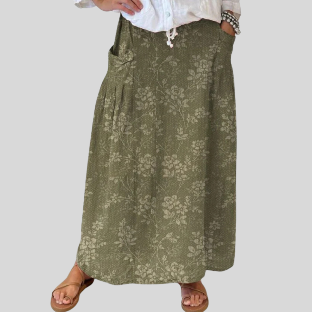 Johanna floral print maxi skirt, view 4