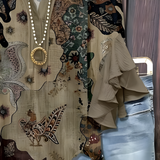 Phoenix patterned blouse, view 3