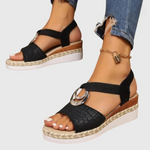 Olivia orthopaedic sandals in Black, view 11