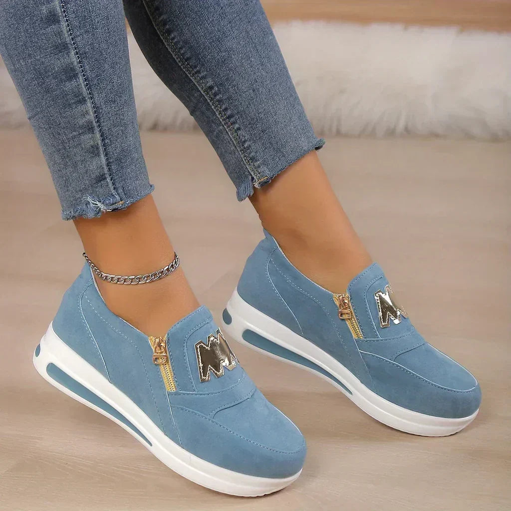 Kenna orthopaedic platform trainers in Blue, view 4