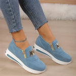 Kenna orthopaedic platform trainers in Blue, view 4