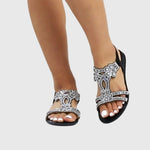 Blessy Embellished Slingback Sandals, view 18
