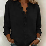 Sadie ruffled blouse in Black, view 5