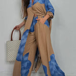 Moriel artistic print two-piece set in Blue, view 6