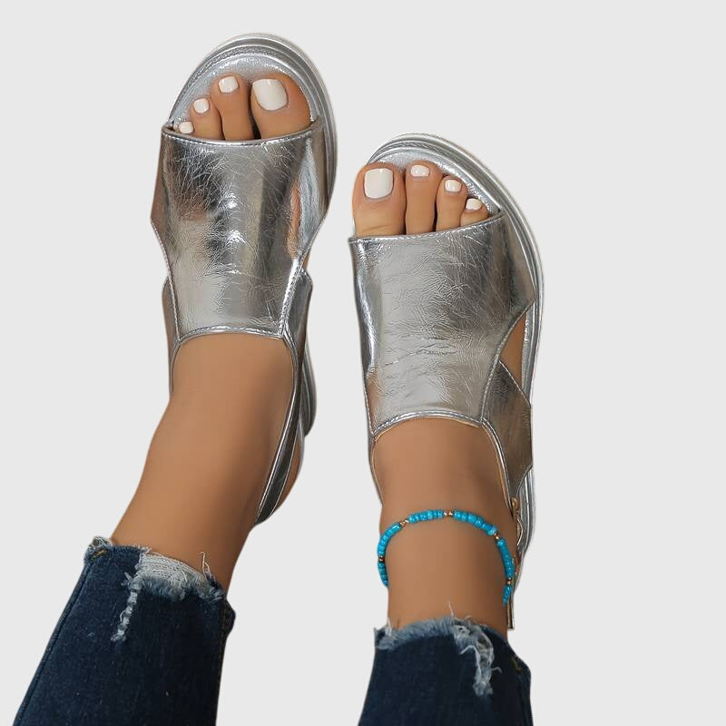 Veronica T strap sandals, view 6