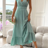 Incanto gathered waist dress in Mint, view 11