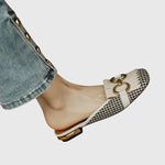 Alexandra Orthopaedic Embroidered Sandals in Black & White, view 5