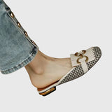 Alexandra Orthopaedic Embroidered Sandals in Black & White, view 5