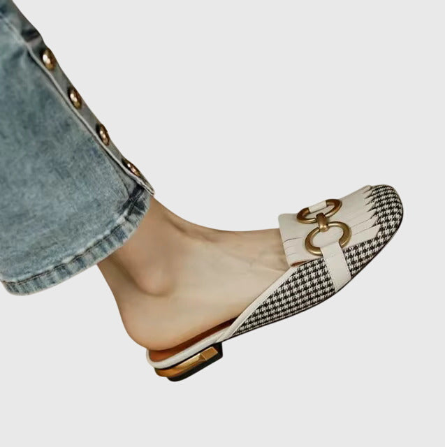 Alexandra Orthopaedic Embroidered Sandals in Black & White, view 5