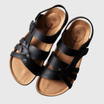 Nora cosy orthopaedic sandals in Black, view 6