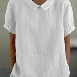 Wolla classic collared shirt in White, view 5