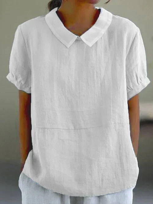 Wolla classic collared shirt in White, view 5