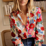 Mylene colourful floral blouse, view 4