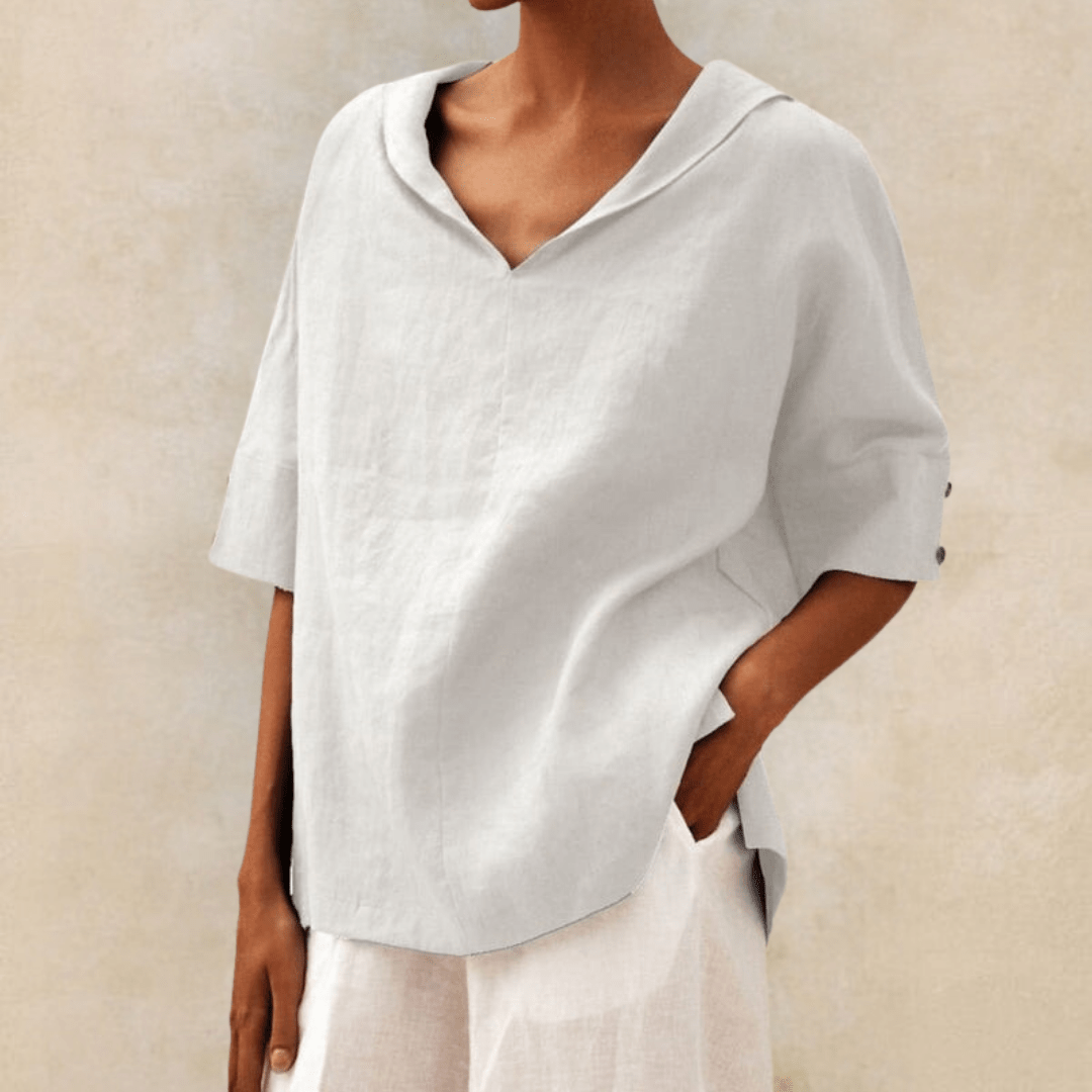 Marie coastal breeze oversized shirt in Snow White, view 4