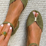 Liora thong sandal in Green, view 4