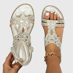 Blessy Embellished Slingback Sandals, view 6
