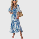 Sarah boho maxi dress in Blue, view 9