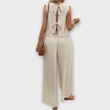 Violet | Vest with Petals and Trousers