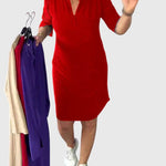 Katherine V-neck dress, view 8