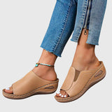 Aretha Orthopaedic Wedge Slide Sandals, view 3