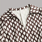 Zara diamond print belted dress, view 7
