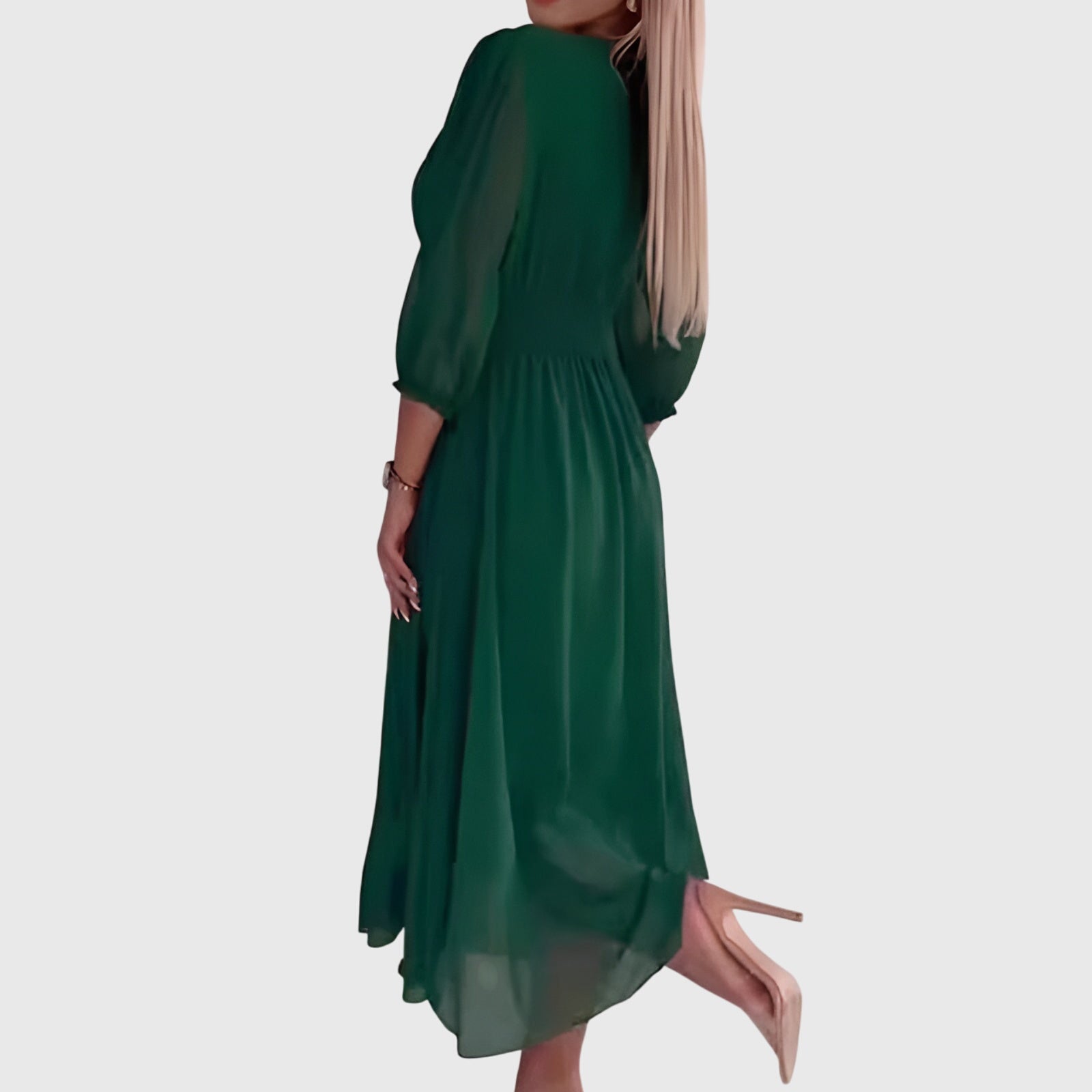 Chloe Silky Chiffon Dress, view 5