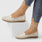 Riva perforated slip-on flats, view 4