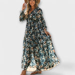 Helen floral maxi dress in Navy Blue, view 4