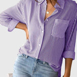 Ariana striped collared shirt, view 12
