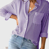 Ariana striped collared shirt, view 12