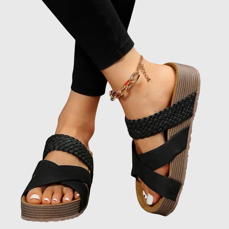Sophie orthopaedic sandals in Black, view 3