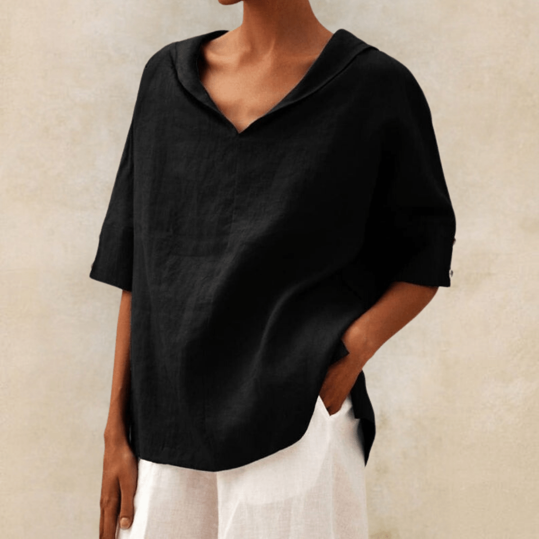 Marie coastal breeze oversized shirt in Carbon Black, view 5