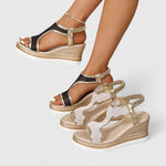 Jessica Espadrille Wedge Sandals, view 4