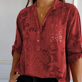 Pauline sequin top in Red, view 7