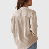 Ariana striped collared shirt, view 5