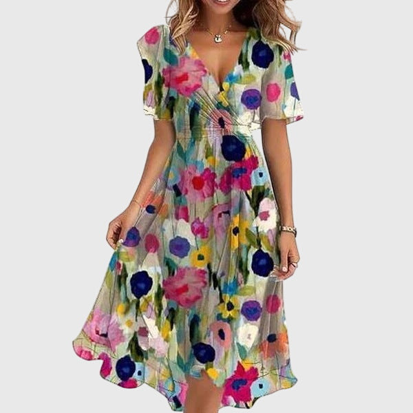 Catalina Chic Midi Dress in Multicolour, view 5