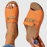 Kimberly Comfy Slide Sandals in Orange, view 5