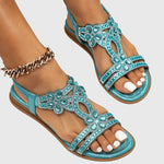 Blessy Embellished Slingback Sandals, view 5